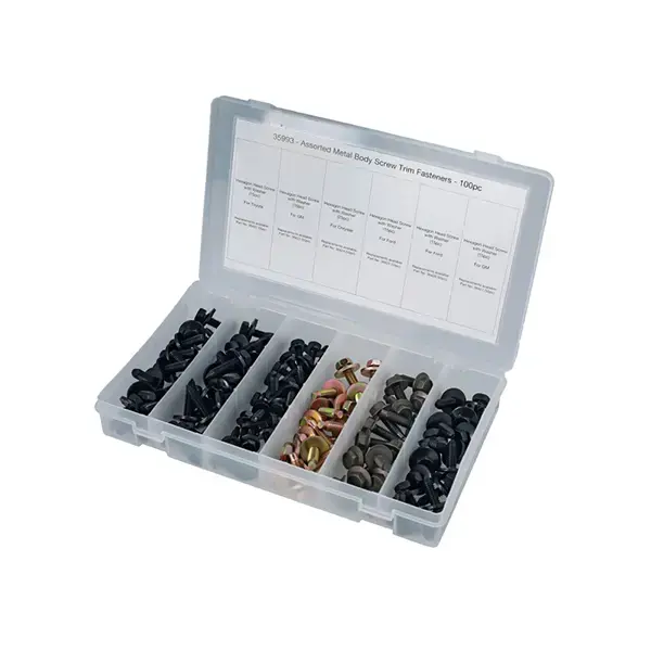 Connect 35993 Assorted Metal Body Screw Trim Fasteners 100pc
