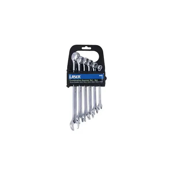 Laser 5007 Combination Spanner Set - 6pc - Metric Bi-Hex (12pt)
