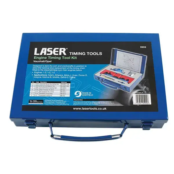 Laser 5902 Engine Timing Tool Set - Vauxhall/Opel 1.0 1.2 1.4