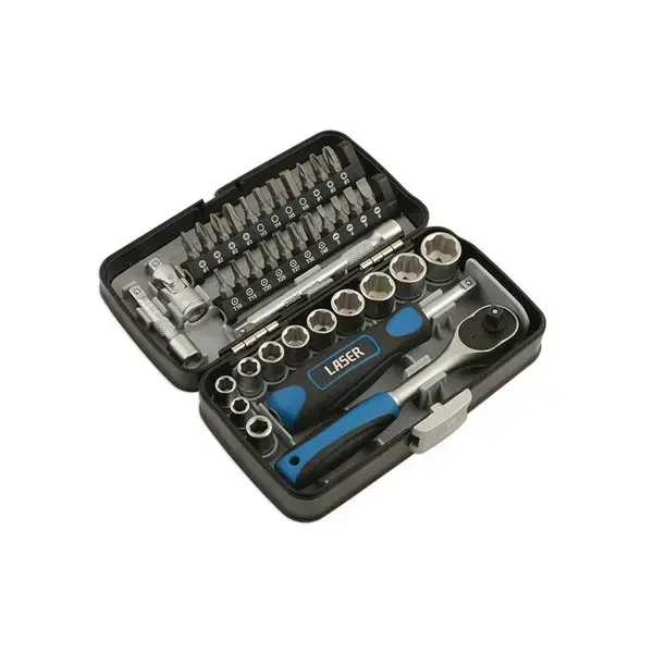 Laser 5960 Socket & Bit Set 1/4"D 38pc