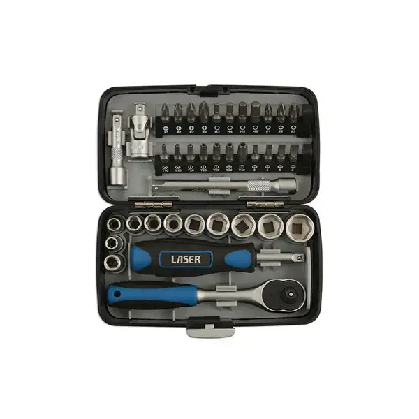 Laser 5960 Socket & Bit Set 1/4"D 38pc