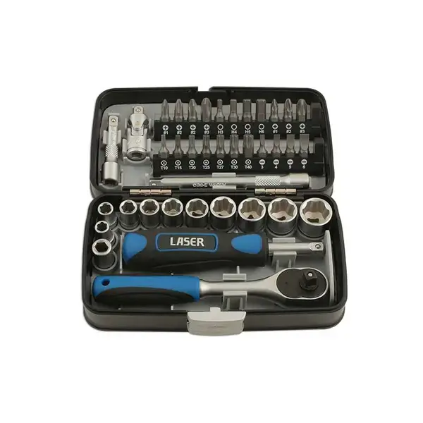 Laser 5960 Socket & Bit Set 1/4"D 38pc
