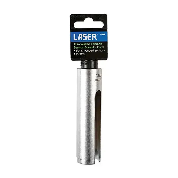 Laser 6672 Thin Walled Lambda Sensor Socket 1/2"D 22mm - for Ford