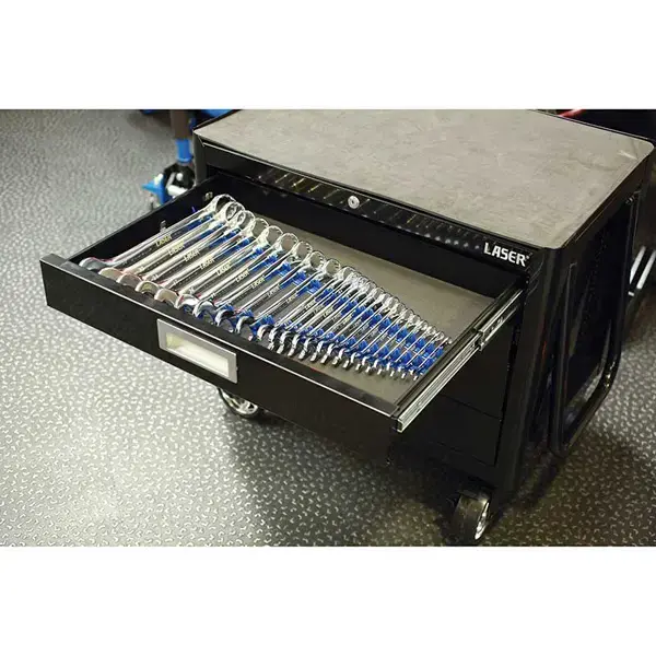 Laser 6976 Sharks Teeth Spanner Organiser - 35 Spanners