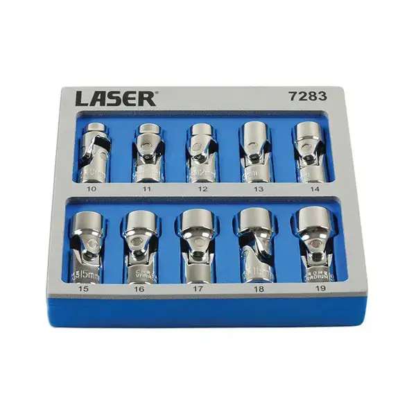 Laser 7283 Universal Joint Socket Set 3/8"D 10pc