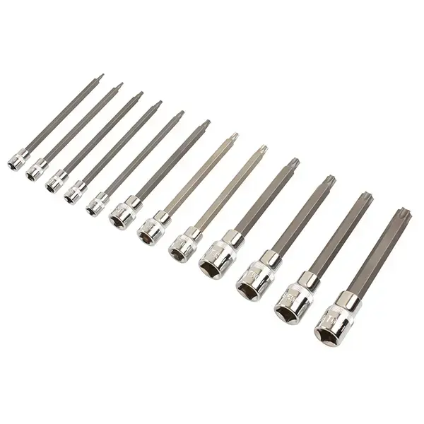 Laser 7723 Long Tamperproof Torx® Socket Bit Set 1/4"D, 3/8"D, 1/2"D"