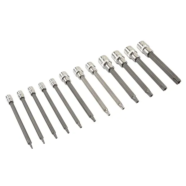Laser 7723 Long Tamperproof Torx® Socket Bit Set 1/4"D, 3/8"D, 1/2"D"