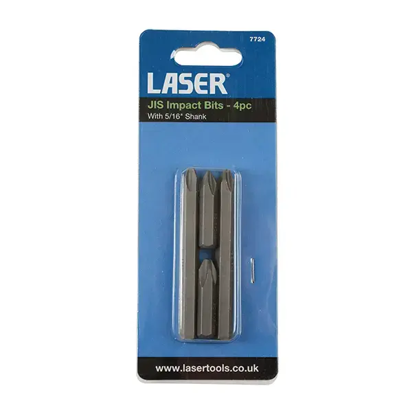 Laser 7724 JIS Impact Bits 4pc
