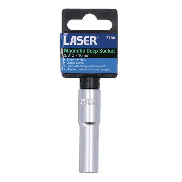 Laser 7786 Magnetic Deep Socket 3/8"D 10mm