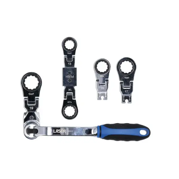 Laser 7863 Multi Head Ratchet Ring Spanner Set