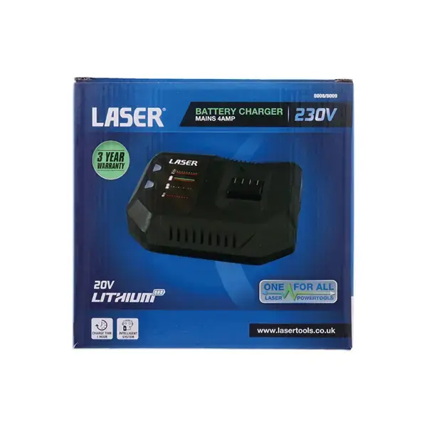 Laser Battery Charger 230V Mains 4 amp with UK Plug