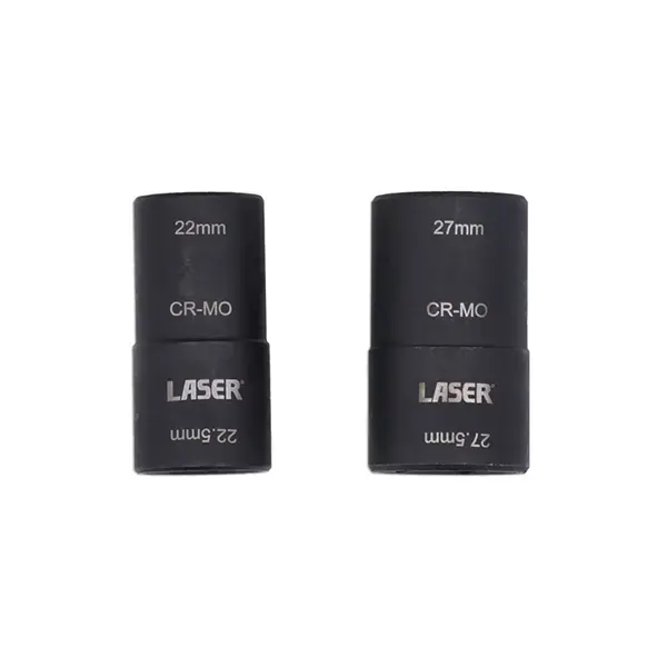 Laser 8228 Double Ended Damaged Wheel Nut Socket Set 2pc