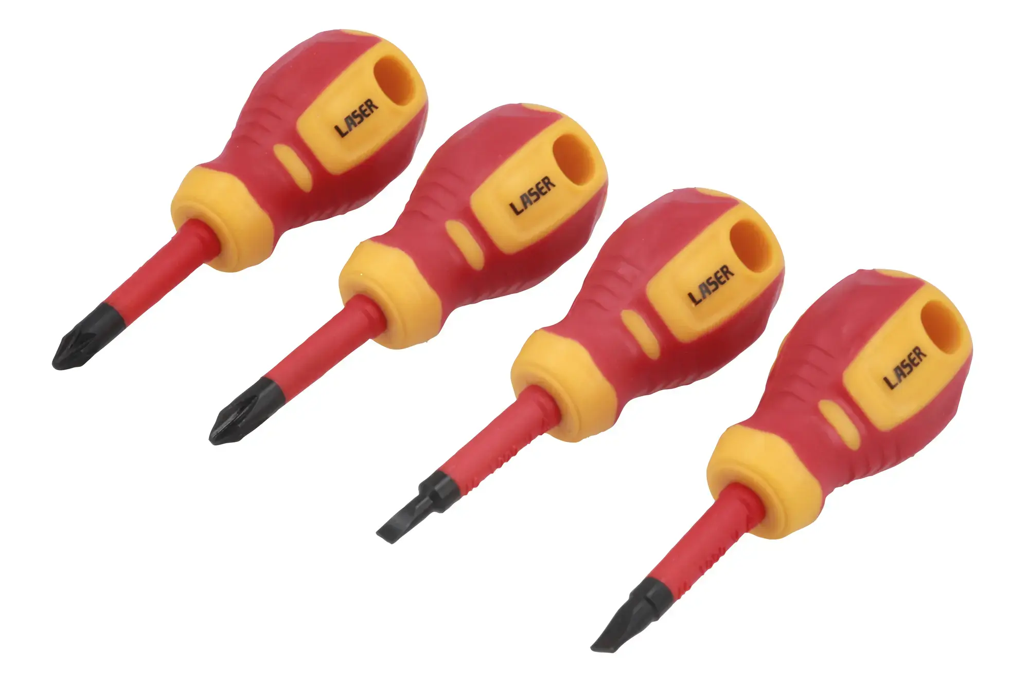 Laser Slim Stubby Insulated Screwdriver Set 4Pc | 8491 | Euro Car Parts