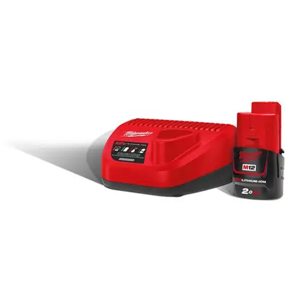 Milwaukee M12 Energy Kit (NRG Pack)  1 x 2amp battery and charger. M12NRG-201