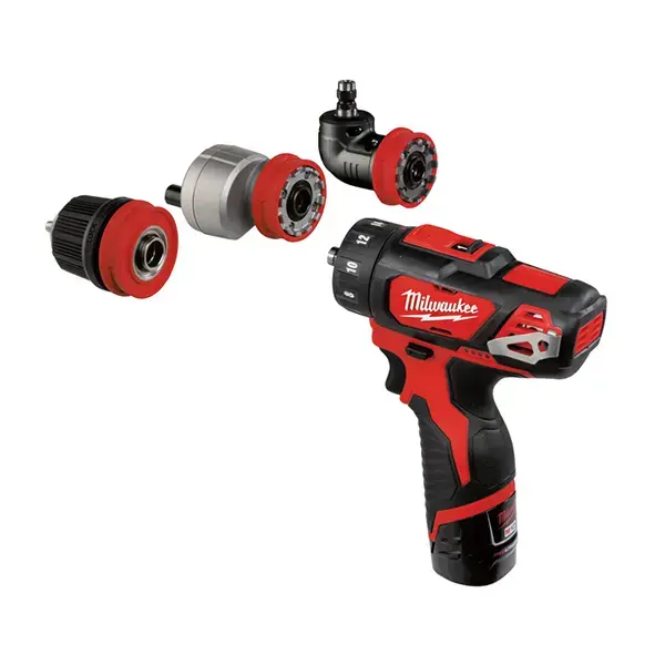 Milwaukee M12 4-In-1 Drill Driver Kit with 10mm chuck (2 x 2amp batts and charger)