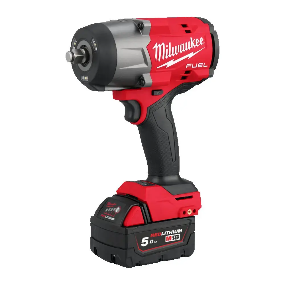 Milwaukee M18 FUEL High-Torque Impact Wrench 1/2 Friction Ring 2 x 5amp batts