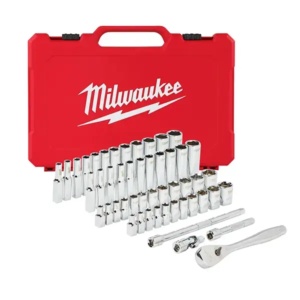 MILWAUKEE Metric & imperial 1/4 ratchet + socket set (50pc)