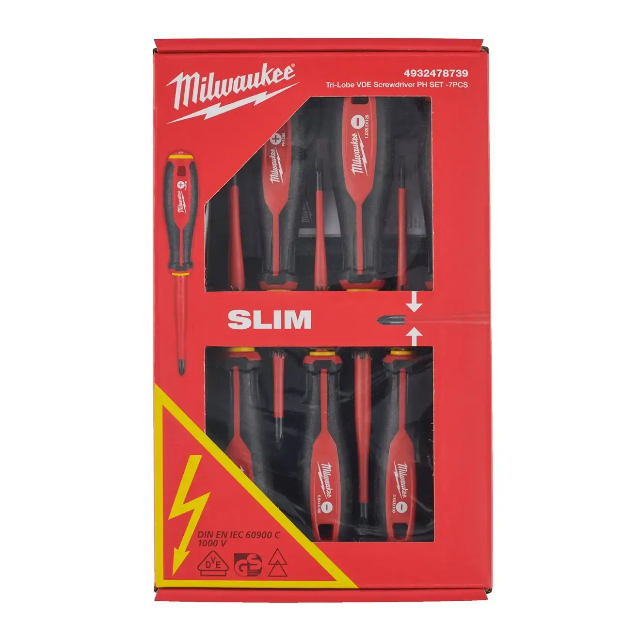 Milwaukee Tri-Lobe VDE screwdriver PH set - 7pc
