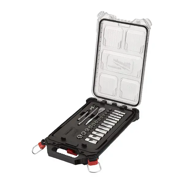 MILWAUKEE 28 piece 1/4 Metric Ratchet & Socket PACKOUT Set