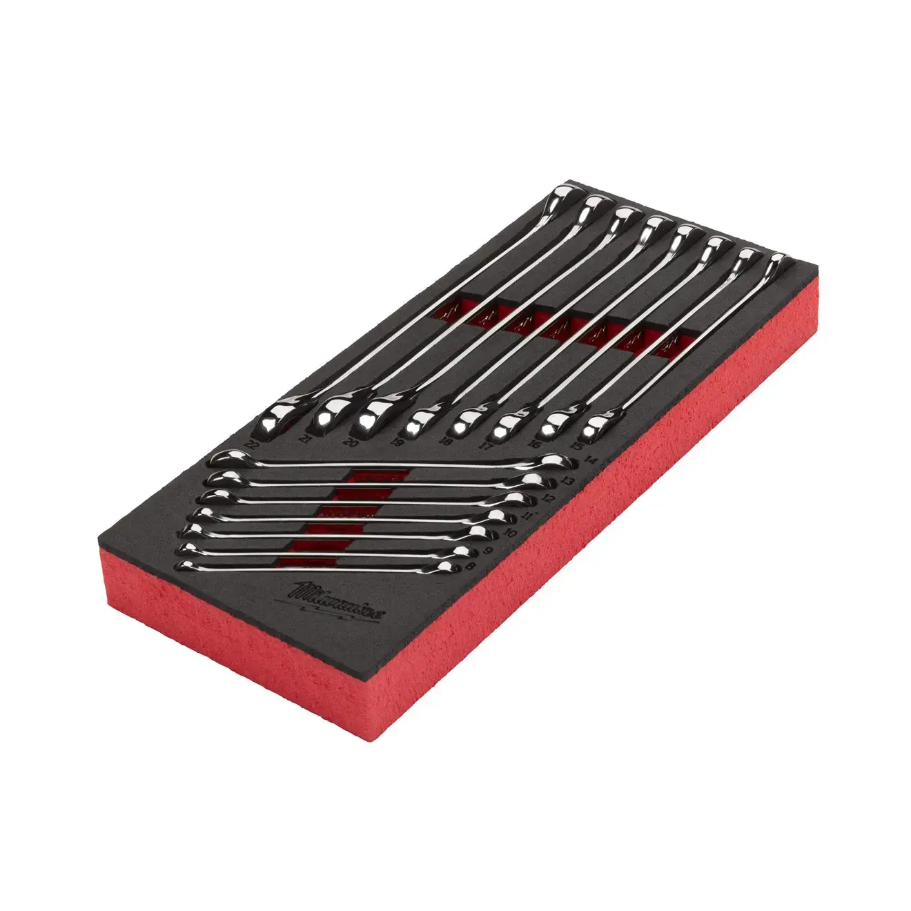 Milwaukee MAX BITE Ratcheting Combination Spanner Set Foam Insert - 15pc