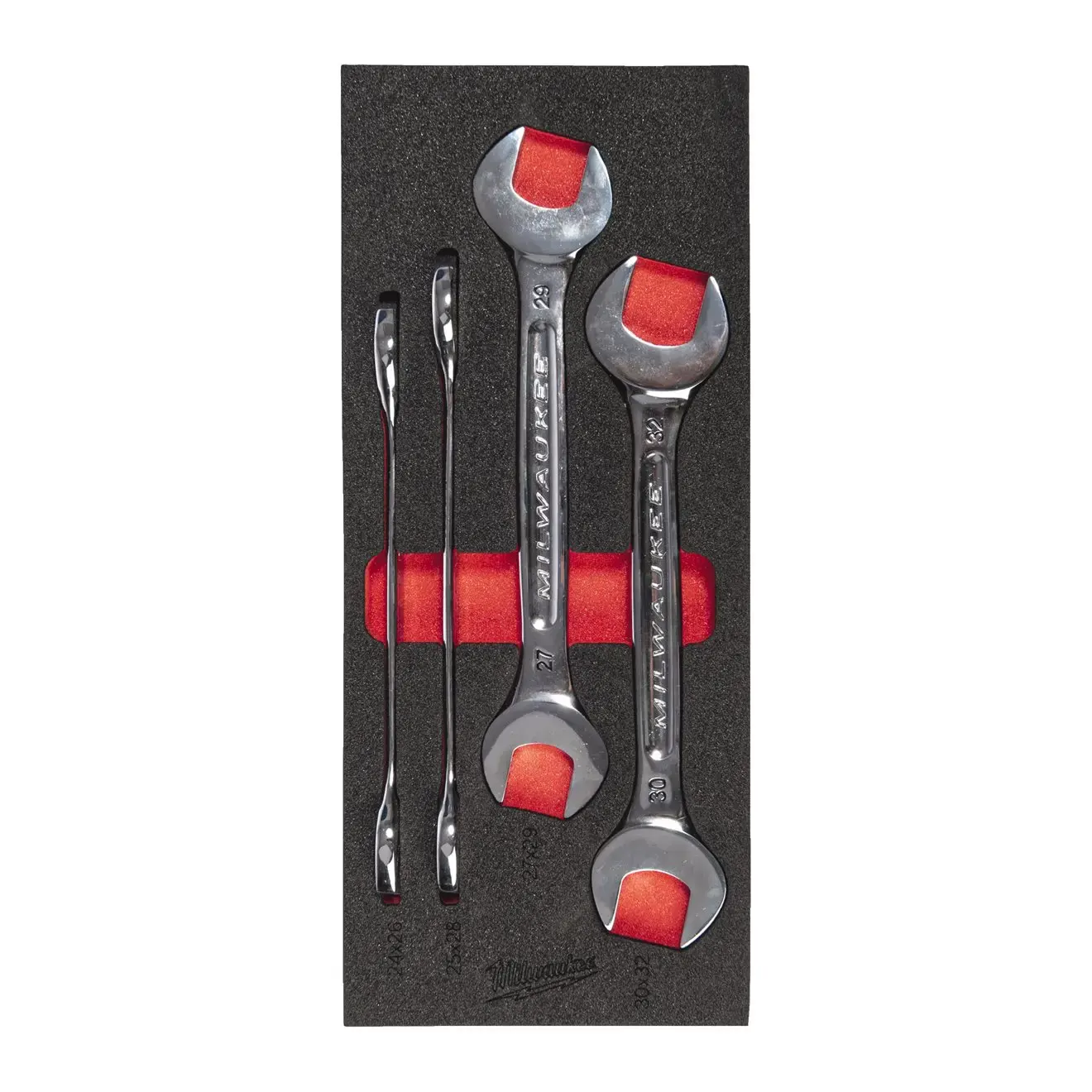 Milwaukee Double Open End Spanner Foam Insert Set 4pc