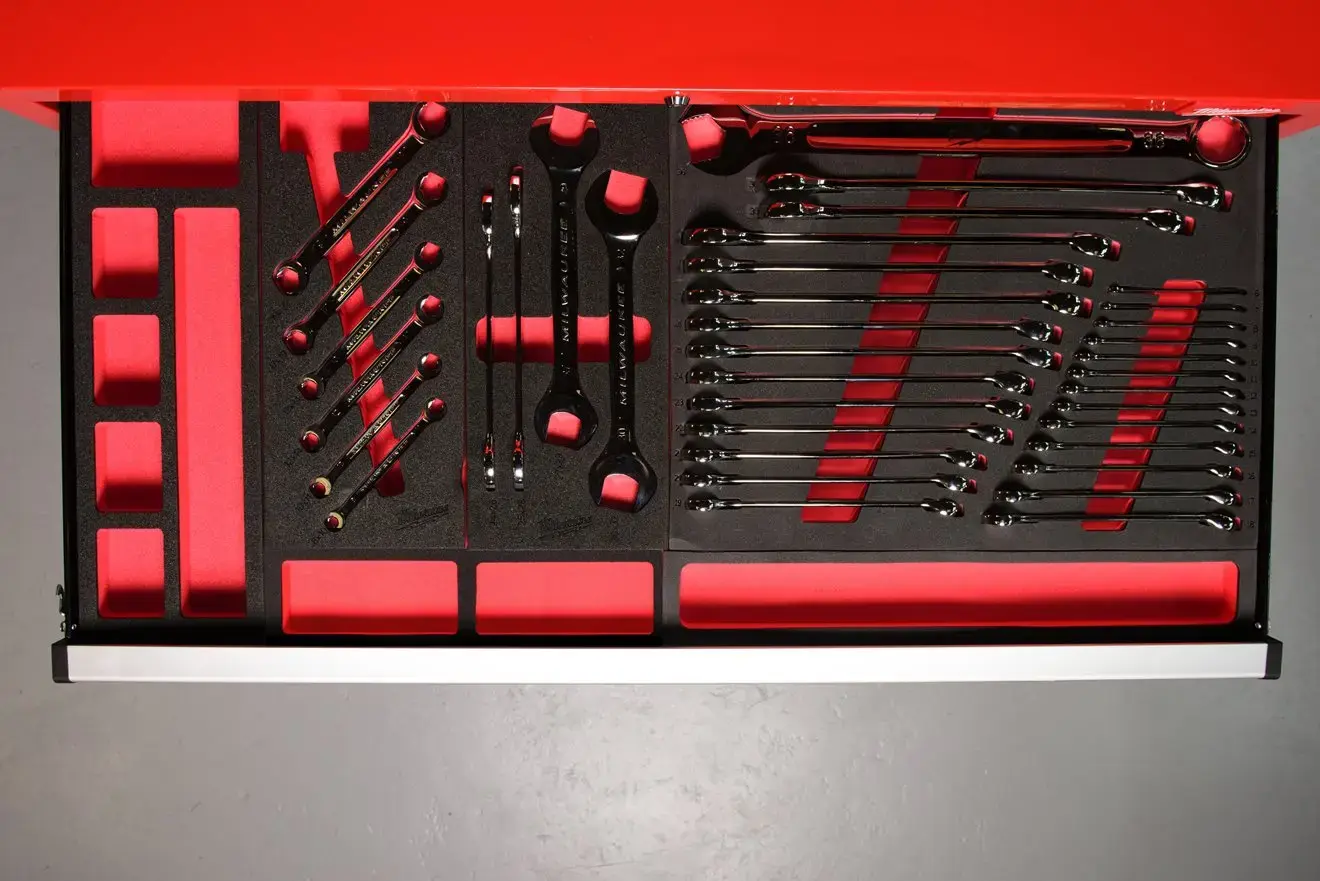 Milwaukee Double Open End Spanner Foam Insert Set 4pc