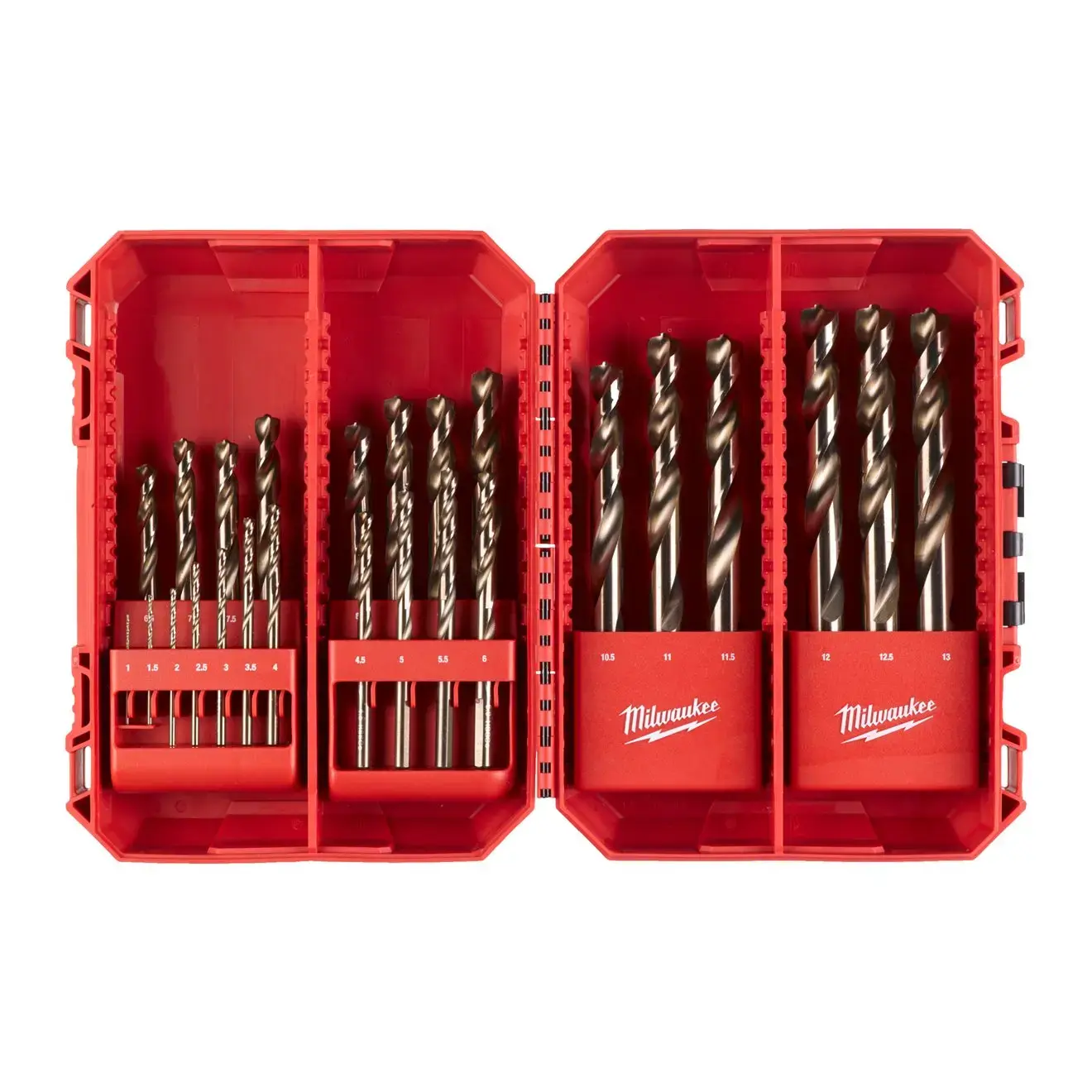 Milwaukee RED COBALT HSS-Ground Din 338 Cobalt Metal Bit Set 25pc