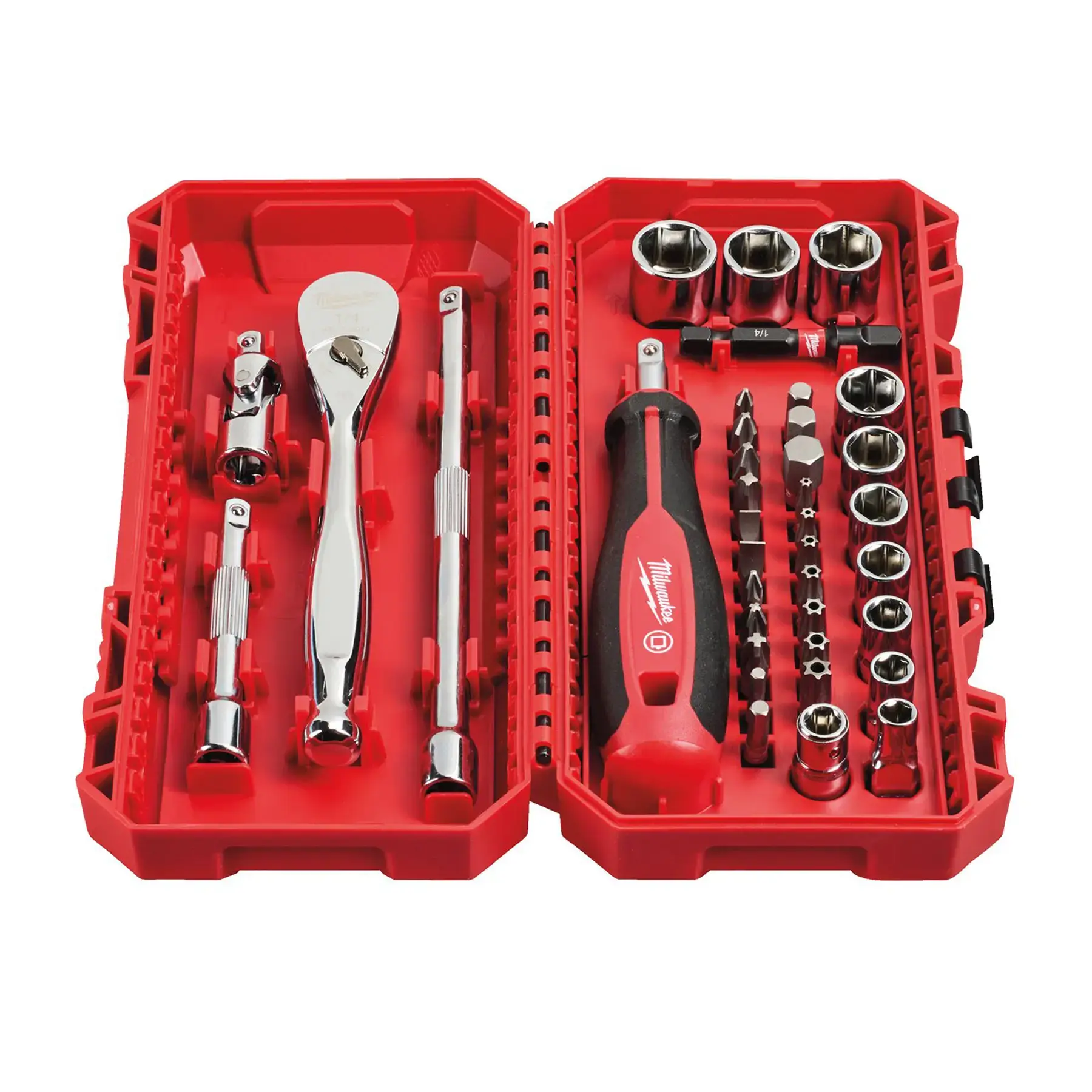 Milwaukee 1/4" Ratchet, Driver & Socket Set 38 pc
