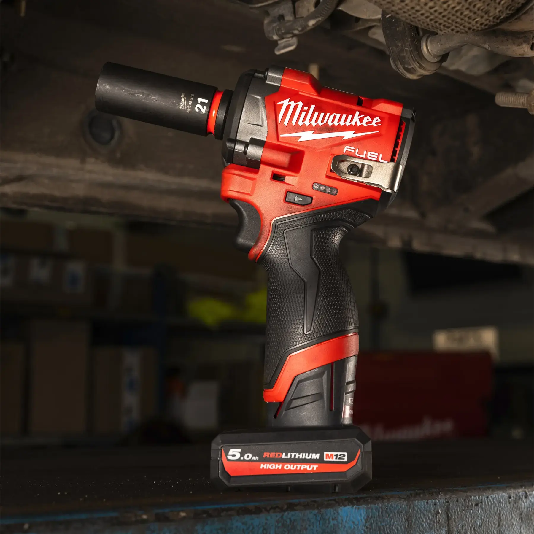 Milwaukee M12 FUEL GEN3 3/8" Compact Impact Wrench 2x 5ah Battery Kit (M12FCIWF38G3-502X)