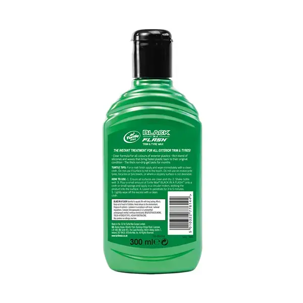 Turtlewax Black In A Flash Trim & Tyre Wax 300ml