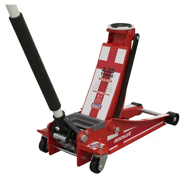 Sealey Trolley Jack 2.25tonne Low Entry Rocket Lift England Flag Design
