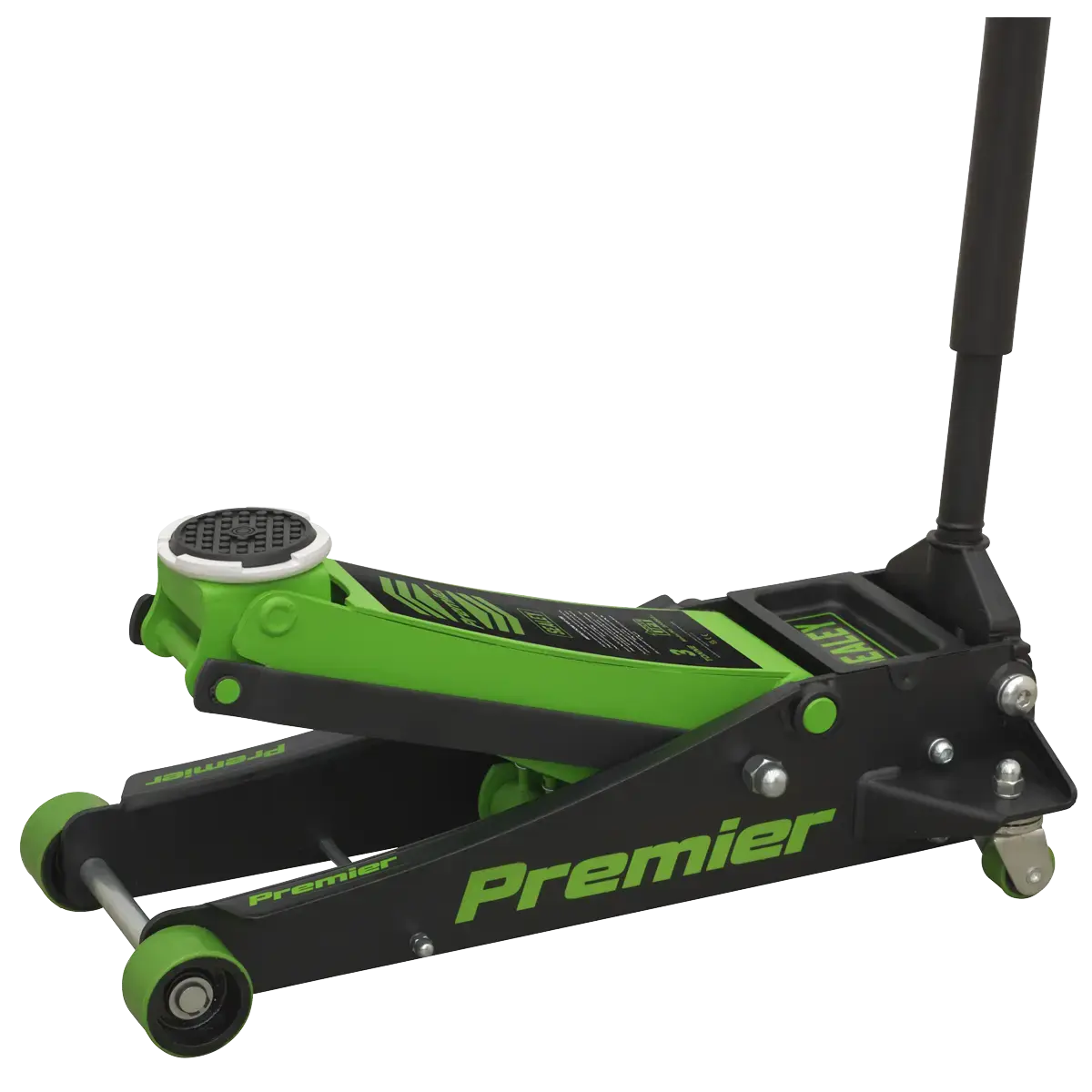 Sealey Premier Low Profile Trolley Jack with Rocket Lift 3 Tonne - Green