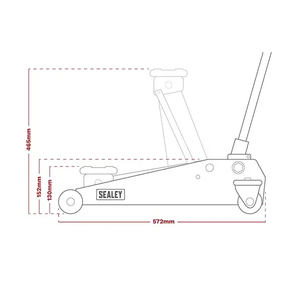 Sealey Roadmaster® Trolley Jack 3 Tonne