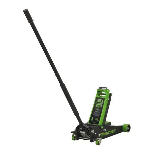 Sealey Premier Low Profile Trolley Jack with Rocket Lift 4 Tonne - Green