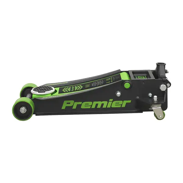 Sealey Premier Low Profile Trolley Jack with Rocket Lift 4 Tonne - Green