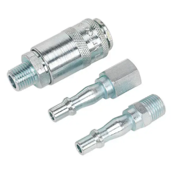 Sealey AC60 Air Tool Coupling Kit 3pc 1/4"BSP