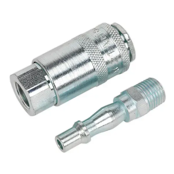 Sealey AC61 Air Tool Coupling Kit 2pc 1/4"BSP