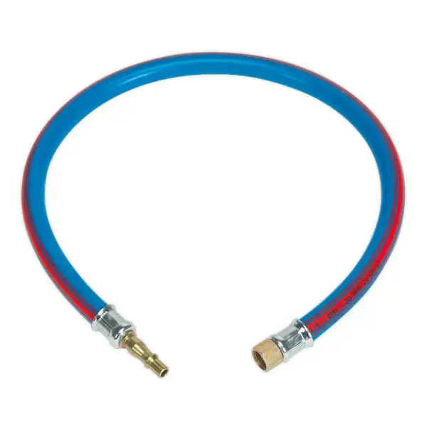 Sealey AH2R/38 Air Leader Hose 600mm x 10mm with Tailpiece & 1/4"BSP Union