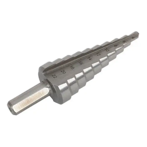 Sealey AK4744 HSS 4341 Step Drill Bit 4-22mm Double Flute