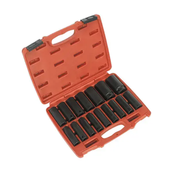Sealey Premier Deep Impact Socket Set 1/2"Sq Drive 16pc