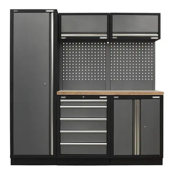Sealey APMSSTACK02W Modular Storage System Combo - Pressed Wood Worktop