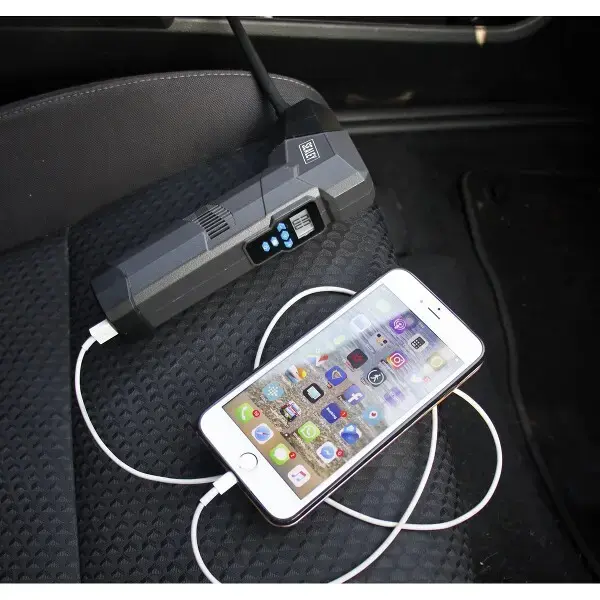 Sealey CTI120 Compact Rechargeable Tyre Inflator & Powerbank with Work Light