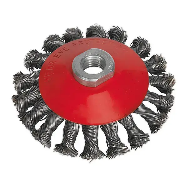 Sealey CWB100 Conical Wire Brush 100mm M10 x 1.5mm