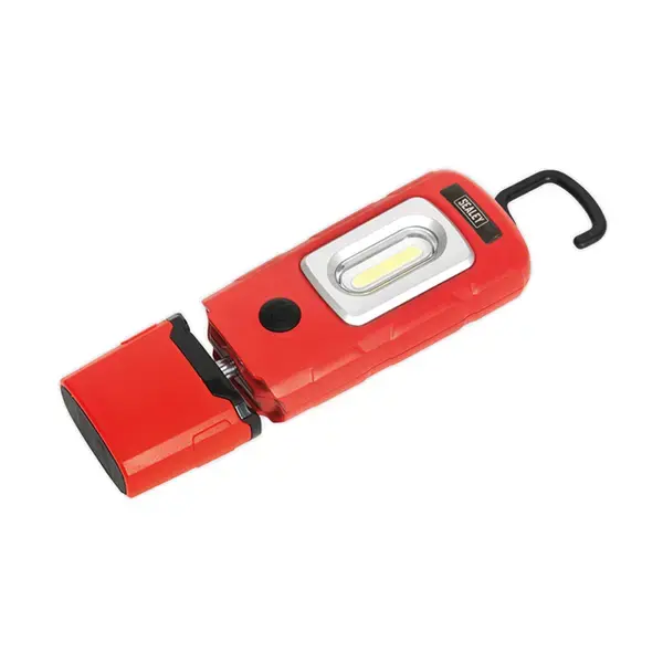 Sealey Rechargeable 360° Inspection Light 3W COB & 1W SMD LED - Red