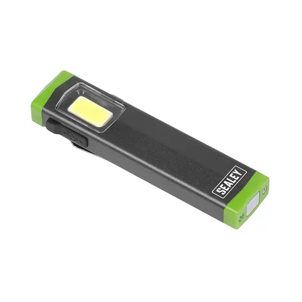 Sealey Rechargeable Mini Super Beam Aluminium Pocket Light 3W COB LED