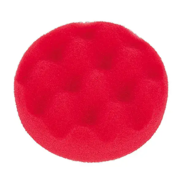 Sealey PTCCHW80R Buffing & Polishing Foam Head Hook & Loop ?80 x 25mm Red/Ultra Soft