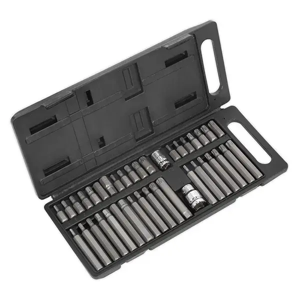 Siegen S0982 TRX-Star/Hex/Spline Bit Set 40pc 3/8" & 1/2"Sq Drive