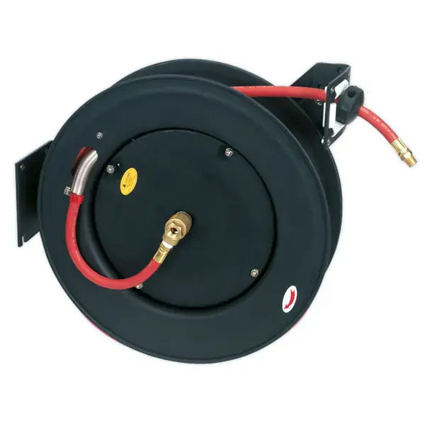 Sealey SA85 Retractable Air Hose Steel Reel 20mtr 10mm ID Rubber Hose