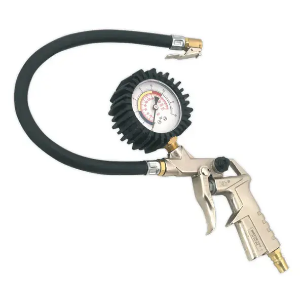 Sealey SA924 Tyre Inflator with Clip-On Connector