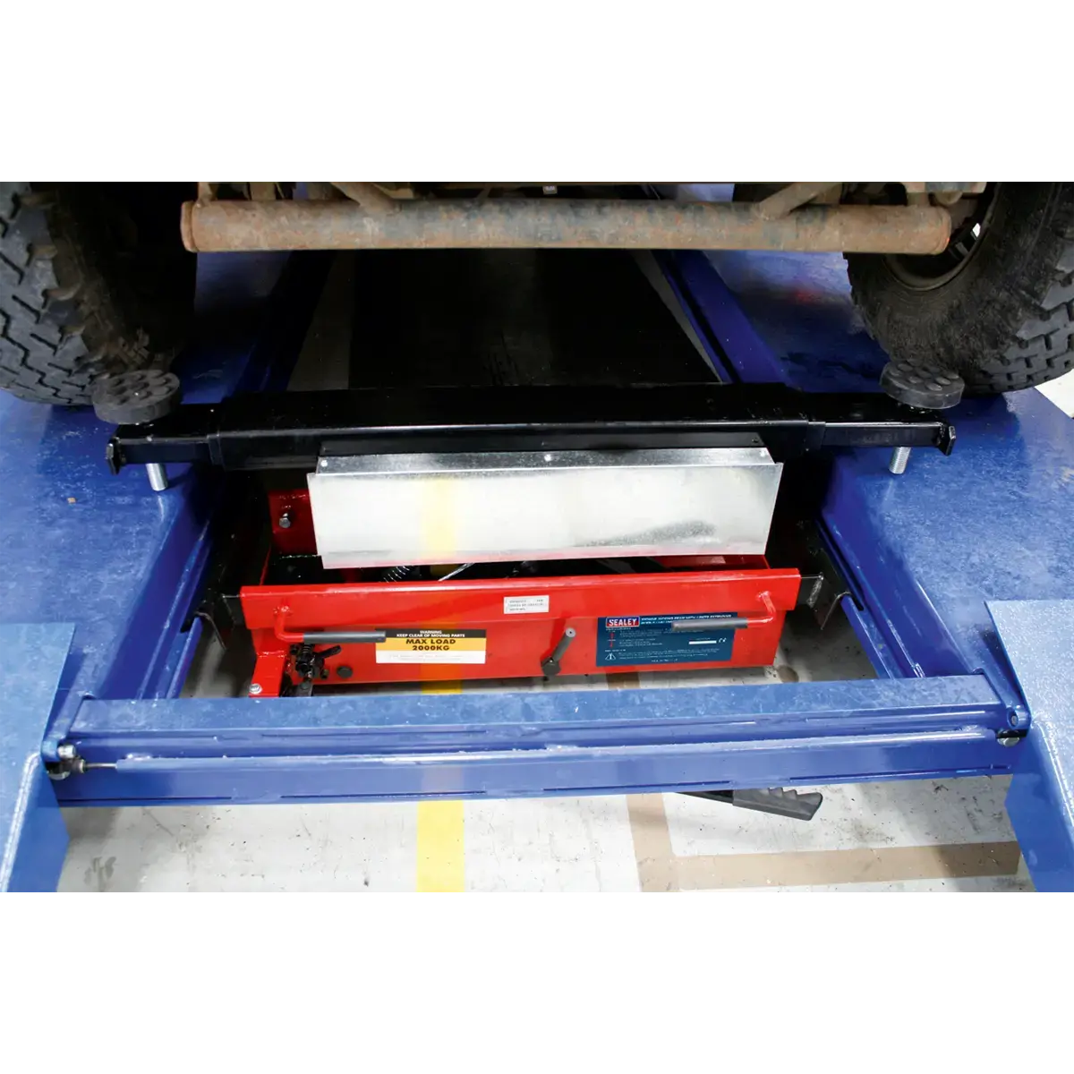 Sealey Jacking Beam 2 Tonne with Arm Extenders & Flat Roller Supports